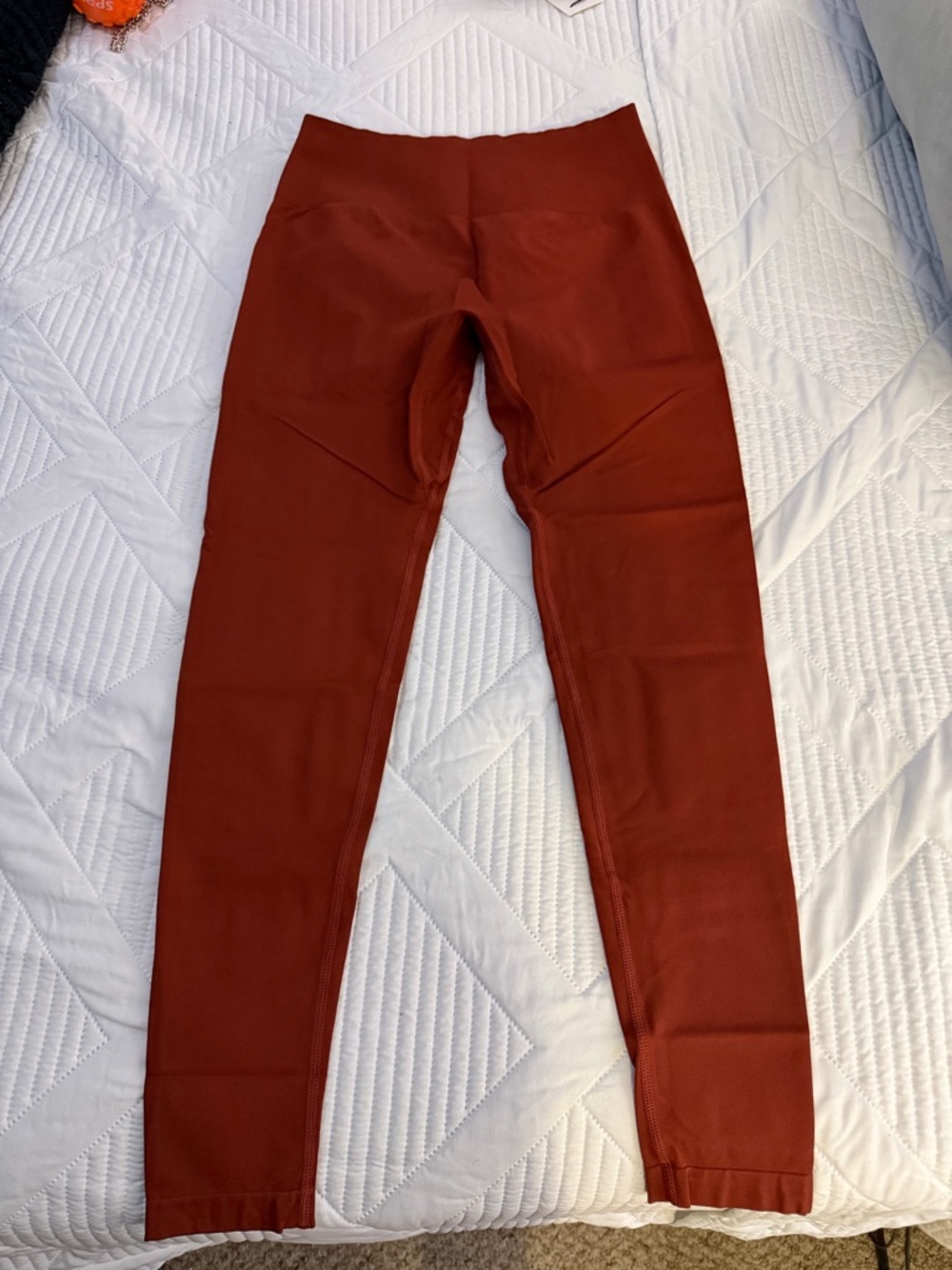 High-Waist Rust-Colored Leggings